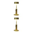 thumbnail image 4 of Baohd Dimmable Bedside Table Lamp Elegant Bar Decor Battery Powered Cylindrical Gold 2Set, 4 of 6
