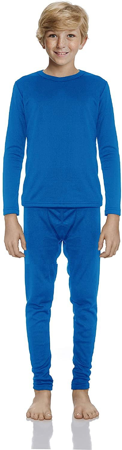 Rocky Thermal Underwear for Boys Cotton Knit Thermals Kids Base Layer Long John Pajamas Set