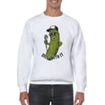 thumbnail image 2 of Cool Pickle "Dill With It" Fun Men's Sweatshirt, 2 of 3