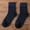 Navy, variant on Purcolt Women's 1PC Striped Knit Crew Socks Comfortable Thick Ribbed Cuff Mid Calf Socks for Casual Work and Daily Wear