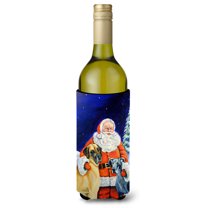 Carolines Treasures 7232LITERK Santa Claus with Great Dane Wine Bottle Hugger Wine Bottle multicolor