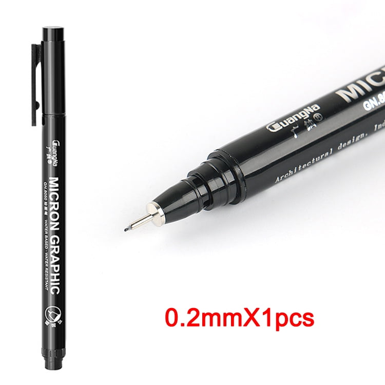 Alexsix Black Fine Tip Sketch Pen Drawing Line Comic Anime Art Waterproof Painting Pen(1mmX1pcs)