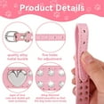 thumbnail image 2 of DEFNES Dog Collar,Adjustable Leather Collar,Fashion Shiny Rhinestone Collar for Dogs or Cats, 2 of 9