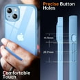 thumbnail image 5 of Shockproof Clear Case for iPhone 14, [Not Yellowing] [10FT  Drop Protection] Hard Clear Back Four Corner Airbags Drop Protection Phone Cover, 6.1 inch, Sierra Blue, 5 of 14