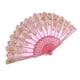 thumbnail image 4 of de mano plegable de seda de encaje de baile chino/español rosado Hugo Mujeres abanicos de flores, 4 of 8