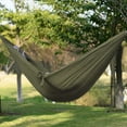 thumbnail image 3 of Olive Green Portable Camping Travel Single Hammock Hanging Bed with Tree Straps, 3 of 8