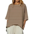 thumbnail image 2 of mfyjkho Tops Para Salir, Top Casual De Color Liso Con Cuello Redondo Y Manga Larga Para Mujer Tops Para Salir Xxxl, 2 of 5