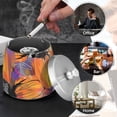 thumbnail image 6 of Bold Wildflowers Line Ashtray with Lid Cigarette Ashtray Stainless Steel Ash Tray Ash Holder for Home Outdoor, 6 of 7