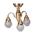 thumbnail image 4 of serony 1/12 Dollhouse Chandelier 3Arm Ceiling Light Dollhouse Ceiling Light Lamp LED Glass Shade Ceiling Light Lamp, 4 of 8