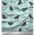 thumbnail image 3 of Soimoi Poly Georgette Fabric Sleigh & with Love Text Print Fabric by Yard 52 Inch Wide, 3 of 5