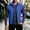 Blue, variant on kosheko Men's Zip Stand Collar Utility Vest, Reflective Strip Detailing High Vis Storage Gilet Dawn Bike Rides Orange XS