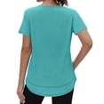 thumbnail image 6 of Ronuti Womens Workout Tops Short Sleeve Activewear T-Shirts Quick Dry Breathable Gym Running Yoga Athletic Wear, 6 of 11