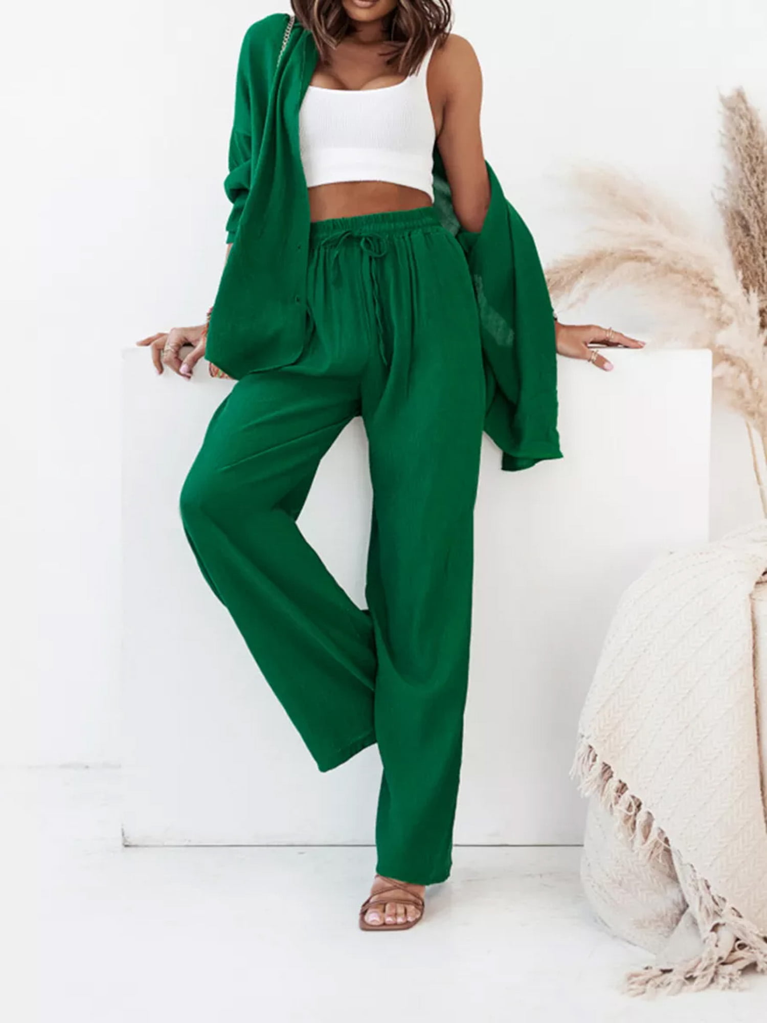 Beige Lace Blouse Trouser Suit | DESIGNER DESIRABLES