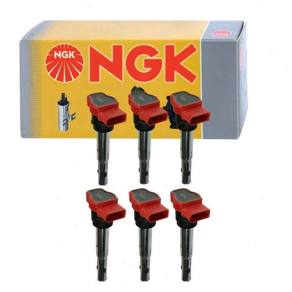 6 pc NGK Ignition Coils compatible with Audi SQ5 3.0L V6 2014-2017