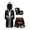 Red&Silver, variant on Jhaoyu Boys 3 Piece Boxing Tracksuit Satin Robe with Shorts Punching Exercise Gloves Set Blue&Gold 10