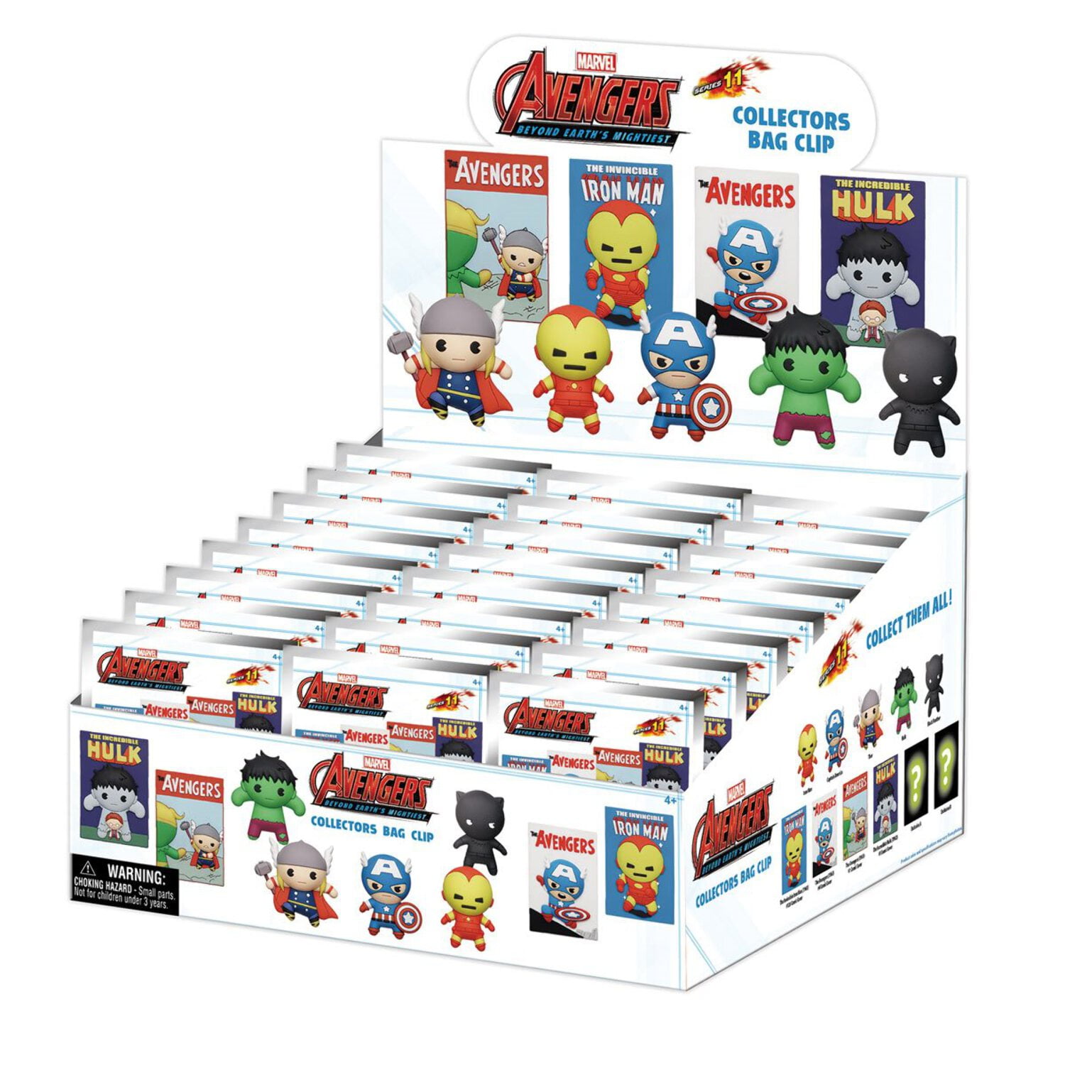 Avengers 60th Anniversary S11 3D Foam Bag Clip Random 6-Pack