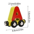 thumbnail image 3 of Puzzle Toy 2 Educational Wood Train Puzzle for Toddlers - Montessori Letters and Numbers Train with Bright Colors to Support Early Learning and Development, 3 of 6