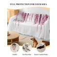 thumbnail image 4 of Pink Couch Cover for Dogs, Summer Botanical Leaves Watercolor Washable Sofa Covers Slipcover for Pets Dogs Futon Cover, Couch Recliner Covers, Oversized Chair Slipcover 71"x91", 4 of 9