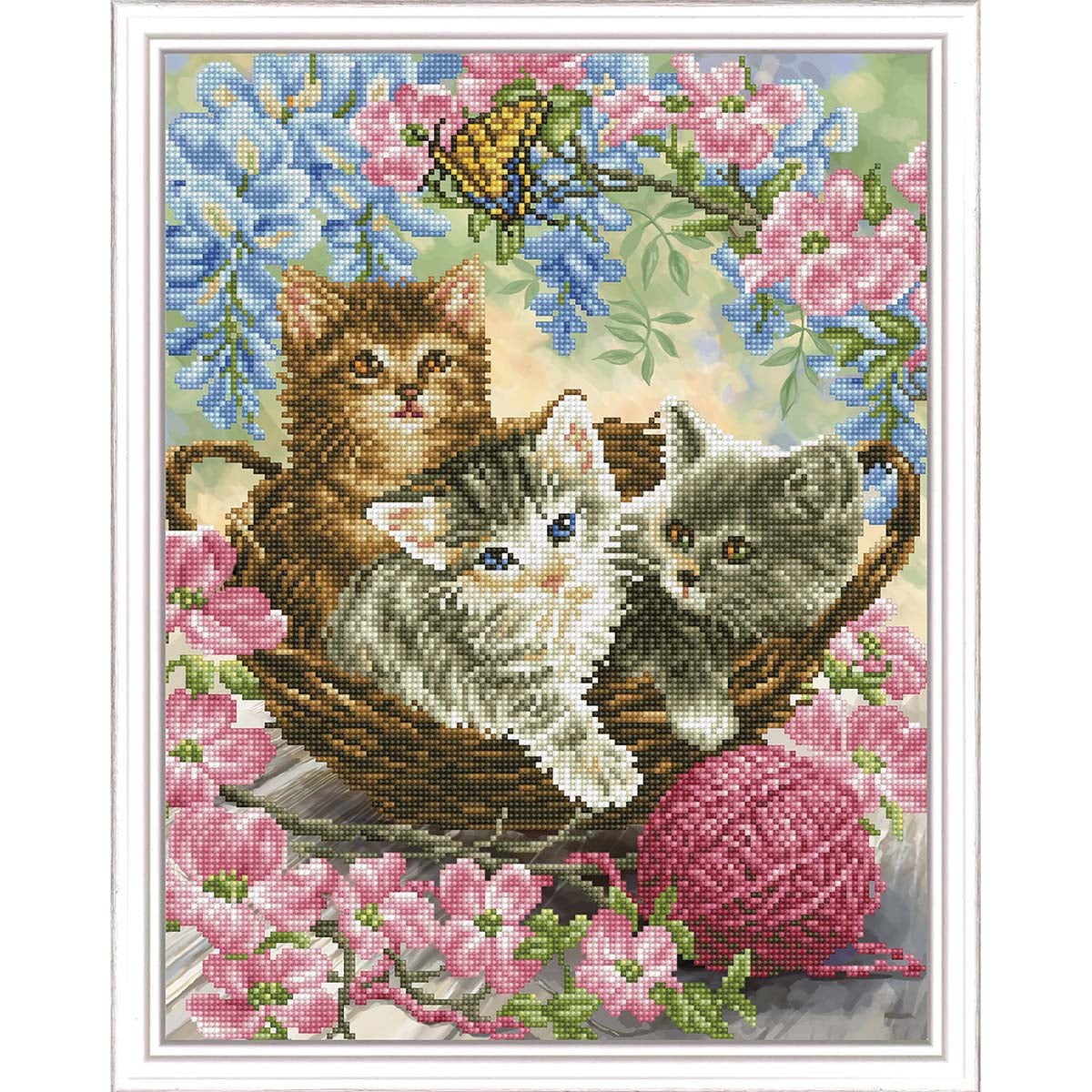 Diamond Dotz® Kitty Knits Kit & Frame Diamond Painting