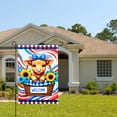 thumbnail image 2 of Amhnf Patriotic Cow With Sunflowers Welcome Garden Flag For Home Outdoor Garden Yard Decor 12x18 inch, 2 of 5