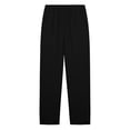 thumbnail image 6 of Women's Cropped Lounge Pants Lightweight Elastic Waist Pant with Pockets Summer Tulip Hem Trousers Black M, 6 of 8