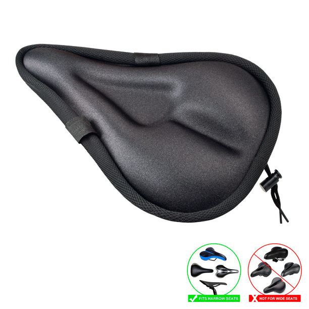 Bike Seat Cover Gel Bicycle Seat Cover (size 11" x 7.5"), Exercise Bike Saddle Cushion Cover