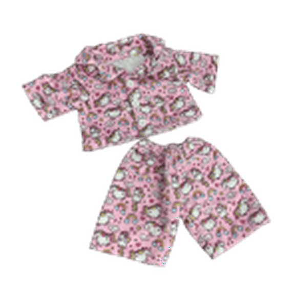 Unicorn and Rainbow Pj Outfit Fits Most 6'' to 10'' Stuffed Plush Animals