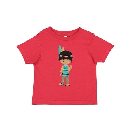 

Inktastic Native American Boy Cute Boy Black Hair Gift Toddler Boy Girl T-Shirt