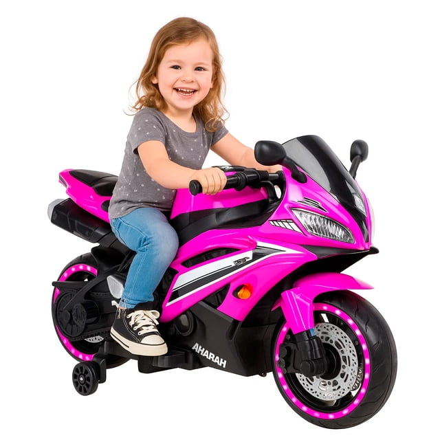 Montable Electrico Lee Monde Moto Baybee 12 V Rosa