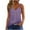 Purple, variant on Diufon Tank Top for Women Loose Sleeveless Button V Neck Tops Solid Color Summer Casual Loose Tunics Shirts