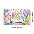 thumbnail image 3 of Colorful and Festive Happy Birthday Banner with Balloons Cakes Gifts and Stars Background Party Supplies for Birthday Party Decoration Photography Props Backdrop Decorations, 3 of 7