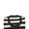 thumbnail image 4 of Liacowi Women Juniors Sweater Stripe Long Sleeve Pullover Slim FitJumpers Tops Loose Knitwear for Teen, 4 of 6