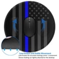 thumbnail image 3 of Group Of Thin Blue Line Flag Round MousePad Washable Non-Slip Rubber Base Small Mouse Mat, 7.9×7.9 inches, 3 of 6
