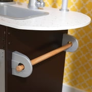 KidKraft Uptown Espresso Wooden Play Kitchen with Play Phone, Chalkboard & Towel Rack - Espresso