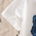 thumbnail image 4 of KPOPLK Toddler Baby Girl Clothes 2Pcs Embroidered Button Front Top and Pants Soft Casual Outfits Clothing Set Size 18-24 Months,White, 4 of 5