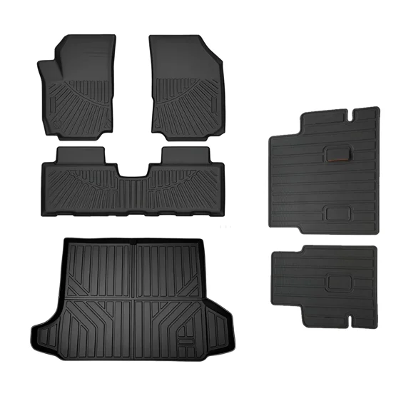 BaiCH Car Floor Mats & Cargo Liner for Chevry Equinox/GMC Terrain 2018-2024 Row Trunk Mat Full Set TPE All Weather Protection