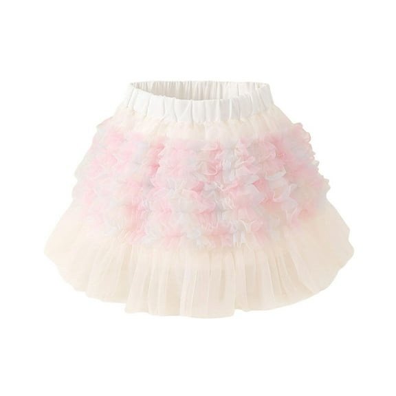 TAIAOJING Girls Skirts Toddler Baby Casual Party Layered Tutu Dress For 12 Months To 7 Years Soft Stretchy Waist Comfortable Everyday Wear Classic 18-24M