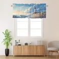 thumbnail image 2 of Lighthouse Curtain Valance for Kitchen Ocean Beach Seagull Sky Clouds Seascape Rod Pocket Valances for Bedroom Living Room Dining Room 54 by 18 in, 1 Panel, 2 of 6
