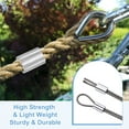 thumbnail image 4 of Uxcell Aluminum Crimping Loop Sleeve, Double Hole Cable Ferrule for Rope 5/16"(8mm), 4 of 7