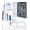 Blue, variant on 15 PCS Student Geometry Math Tool Kit, 6 Inch Swing Arm Protractor, Compass, Divider, Set Squares and Straight Ruler for School Math Drawing