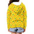 thumbnail image 4 of POLERO Zip-Up Hoodie Sweatshirt Girls Kids Teens Yellow Cartoon Pencil Lightweight Long Sleeve Hooded Jacket with Pockets Cute Teen Girl Boy Clothes 11-13 Years, 4 of 7