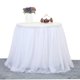 thumbnail image 3 of Faldón de mesa Suppromo de tul blanco de 14 pies para mesa rectangular o redonda, 3 of 5