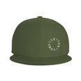thumbnail image 2 of DouZhe Flat Brim Cap Snapback Hat, Clock Number Prints Adjustable Green Adult Baseball Cap, 2 of 7