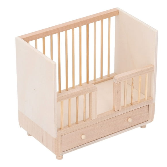 Moisés De Madera Para Cuna De Muñecas, Accesorios Para Cuna De Muñecas 1: 12 Para Dormitorio