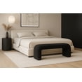 thumbnail image 2 of Meridian Furniture Niagara Black Boucle Fabric Bench, 2 of 8