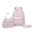 thumbnail image 2 of Teen Girls School Backpack Kids Bookbag Set with Lunch Box Pencil Case Travel Laptop Backpack Casual Daypacks (Beige bow tie), 2 of 6
