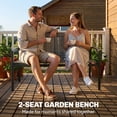 thumbnail image 4 of Outsunny Outdoor Garden Bench, 44 in Metal Patio Park Bench, Grey, 4 of 10