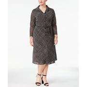 Anne Klein - Printed Shirtdress - Plus - 18W