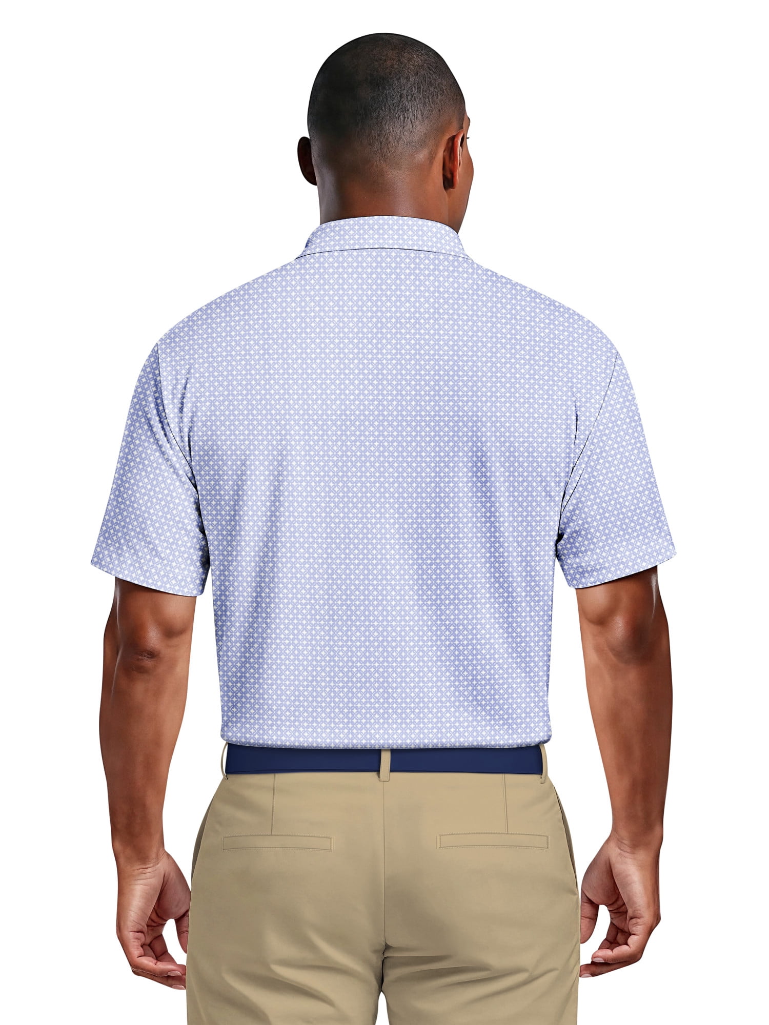 Ben Hogan Men's & Big Men's Performance Shibori Geo Short Sleeve Polo Shirt, up to 5XL