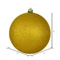 thumbnail image 2 of Vickerman 3" Medallion Gold Glitter Ball Ornament, 12 per Bag, 2 of 7